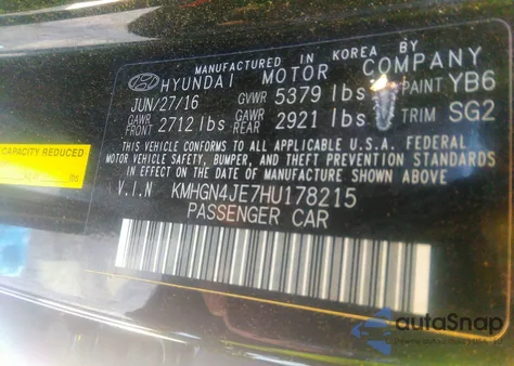2017 Genesis G80 3.8 from USA, damaged, VIN KMHGN4JE7HU178215